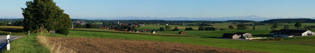 Finning vor Alpenpanorama